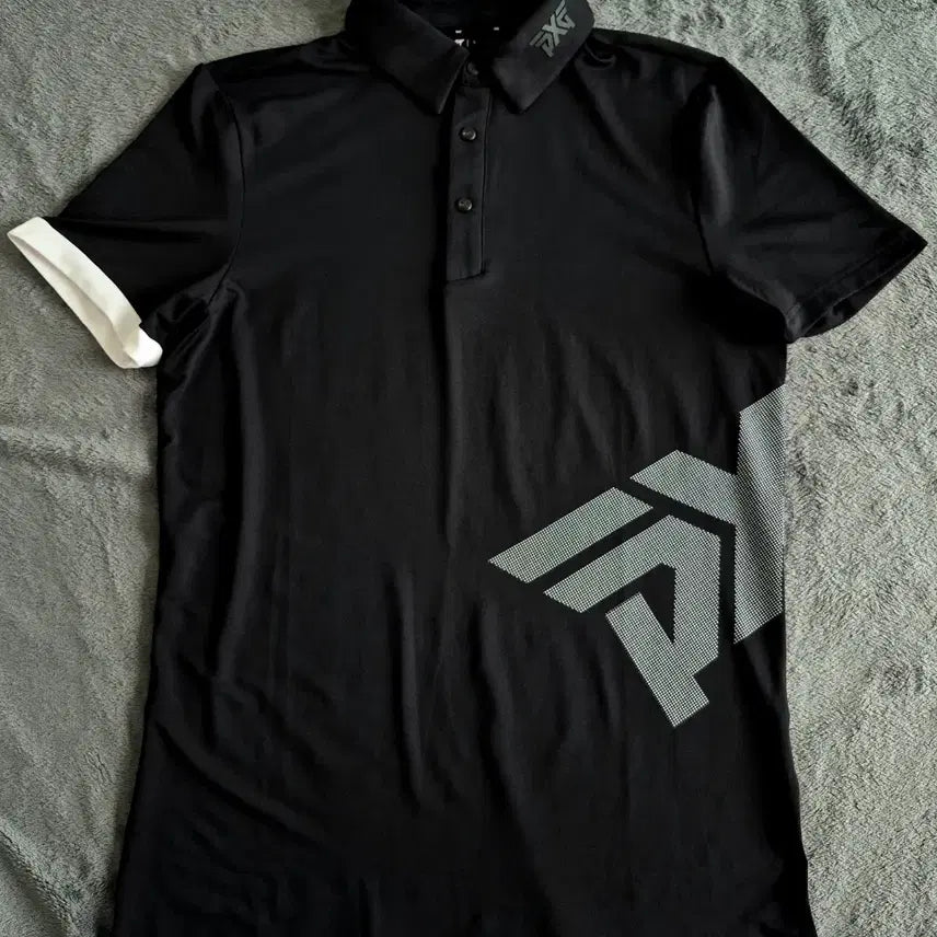 [BUNJANG] PXG Men's Big Logo Short Sleeve Polo Shirt / [정품]PXG 골프 남성 빅 로고 반팔 카라 티셔츠 S(90~마른95)