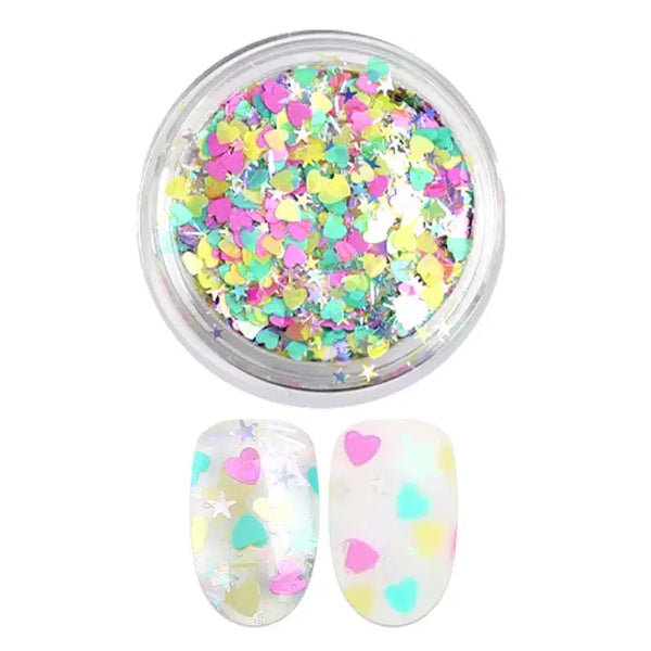 [BUNJANG] Zelozelo Twinkle Twinkle Heart Glitter (GL045 Macaron Star Heart) / 젤로젤로 별의별하트 글리터 (GL045 마카롱별하트)