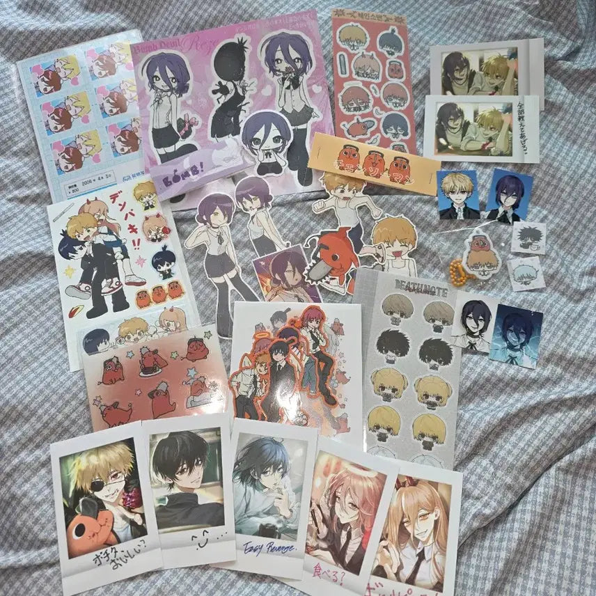 [BUNJANG] Chainsaw Man Denji & Reze Sticker Set / 체인소맨 위주 덴지 레제 오란고교 데스노트 무디클럽 스티커 프박 포카