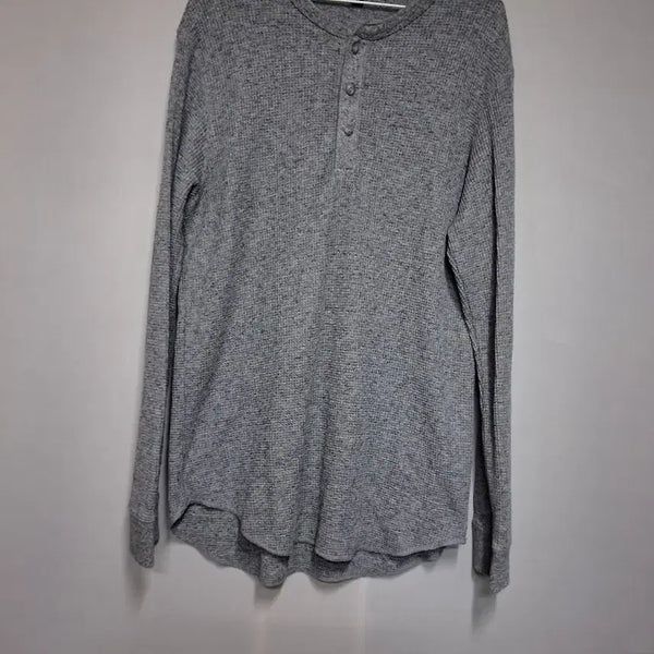 [BUNJANG] Uniqlo Heattech Long Sleeve T-Shirt Grey / 유니클로 히트텍 긴팔 티셔츠 그레이