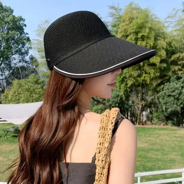[BUNJANG] Black Wide Brim Hat / (새상품)블랙 챙넖은 모자