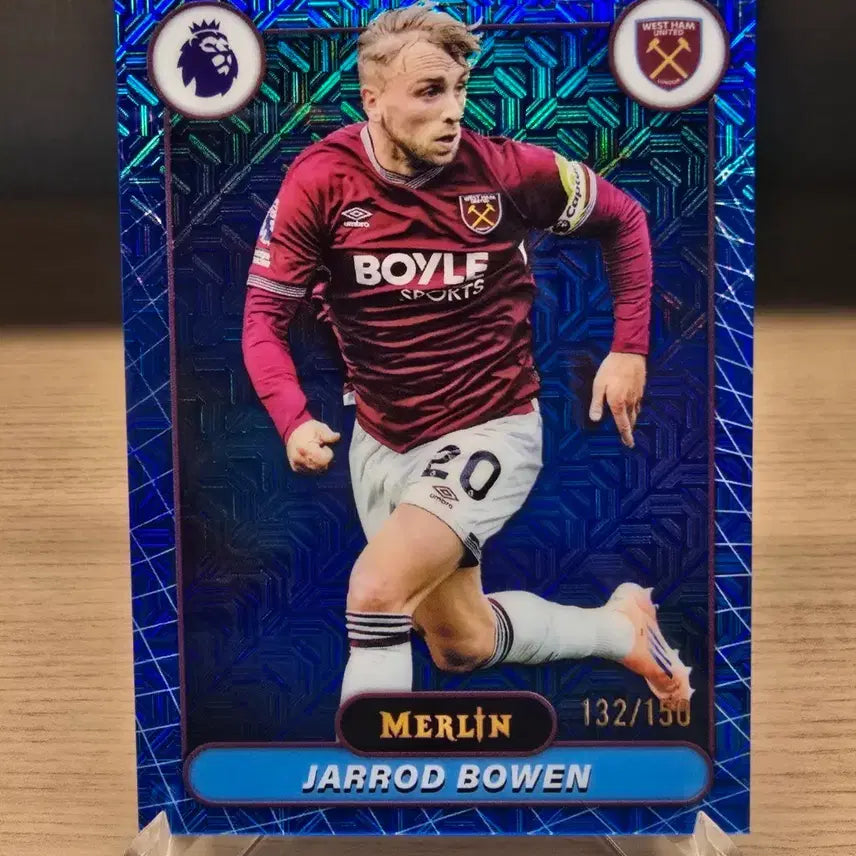 [BUNJANG] Jarrod Bowen Football Card 132/150 / 머린 블루 모조 자로드 보웬 축구 카드 132/150