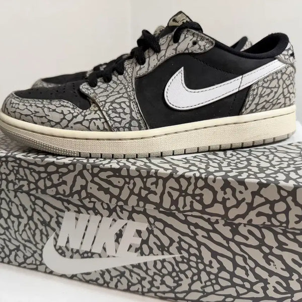 [BUNJANG] Nike Air Jordan 1 Low Elephant Print Sneakers / 나이키 에어조던1 로우 코끼리 패턴 스니커즈