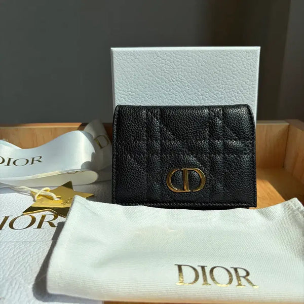 [BUNJANG] Dior Caro XS Wallet Black Lambskin Card Holder / [S+급/풀구성] 디올 카로 글로신 히비스커스 카드지갑 블랙