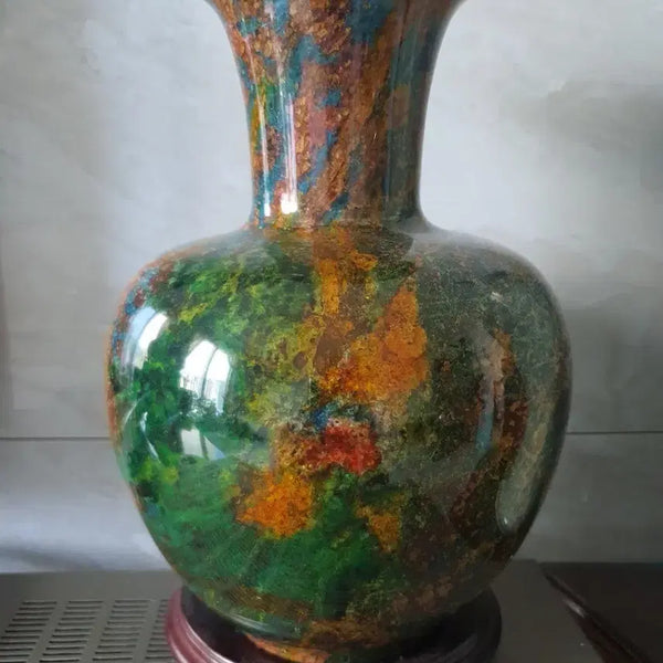 [BUNJANG] Taiwan Jade Hand-Carved Vase / 대만 옥으로 빛은 회병