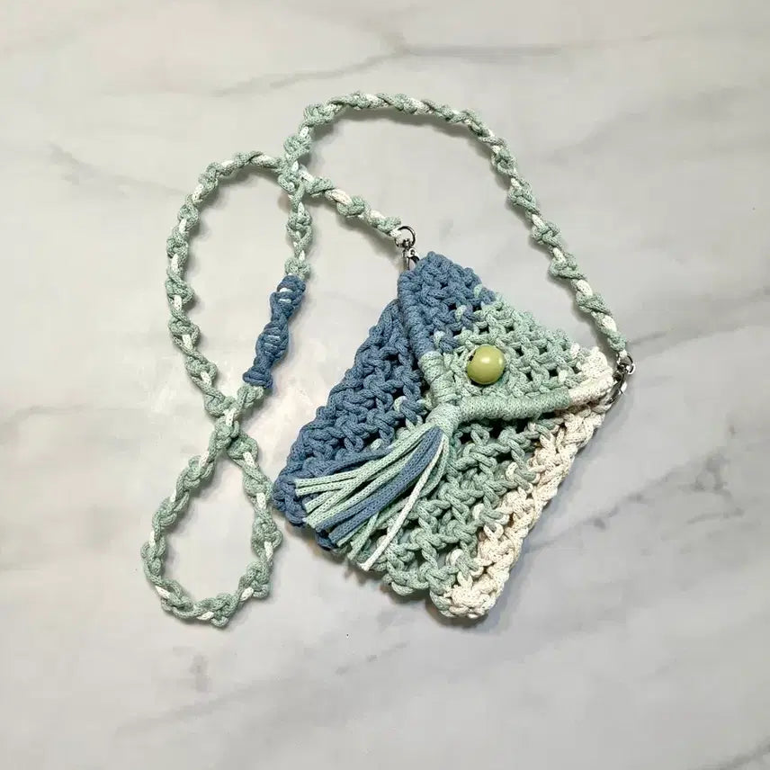 [BUNJANG] Macrame Mini Crossbody Bag / 마크라메 미니 크로스백