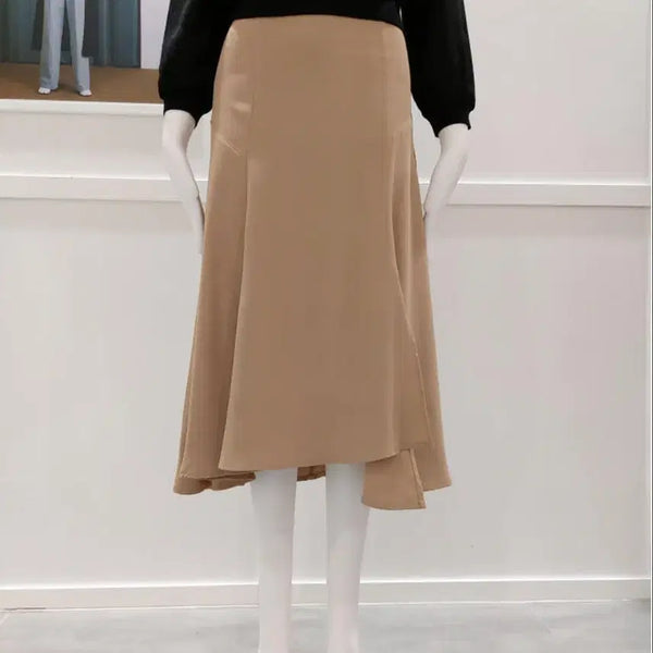 [BUNJANG] On & On Camel Flare Skirt / 온앤온 카멜 플레어 스커트