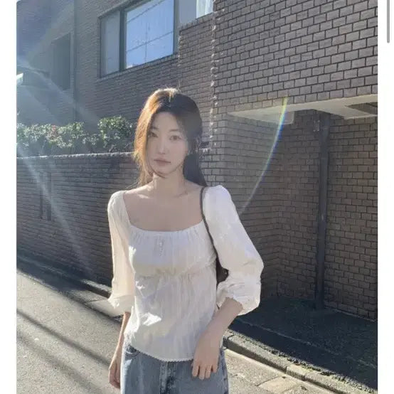 [BUNJANG] JENNIE O Dear Rose Blouse S / 제니오 디어 로즈 블라우스 S 새상품