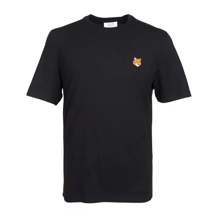[BUNJANG] Maison Kitsuné Fox Head Patch T-Shirt / [당일 배송] 메종키츠네 폭스헤드 패치 반팔 티셔츠 블랙/화이트