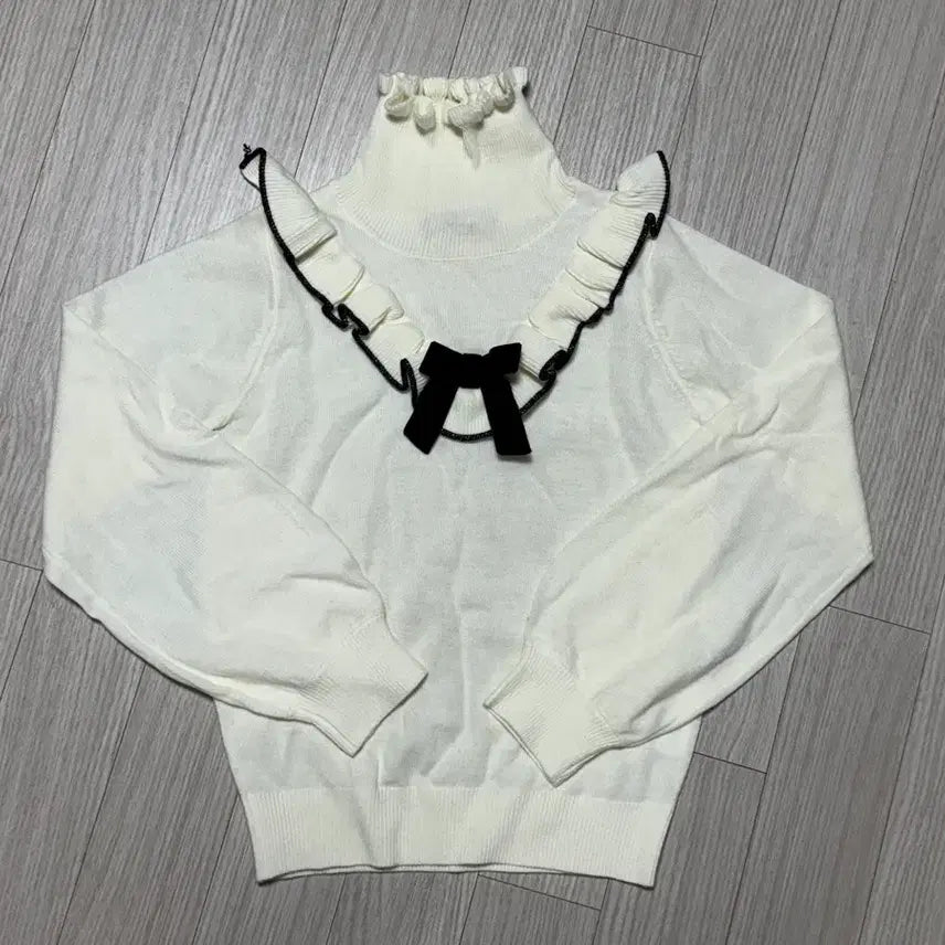 [BUNJANG] Ankruge Vintage Frill Knit T-shirt / 앙크루즈 빈티지 프릴 니트 스나계
