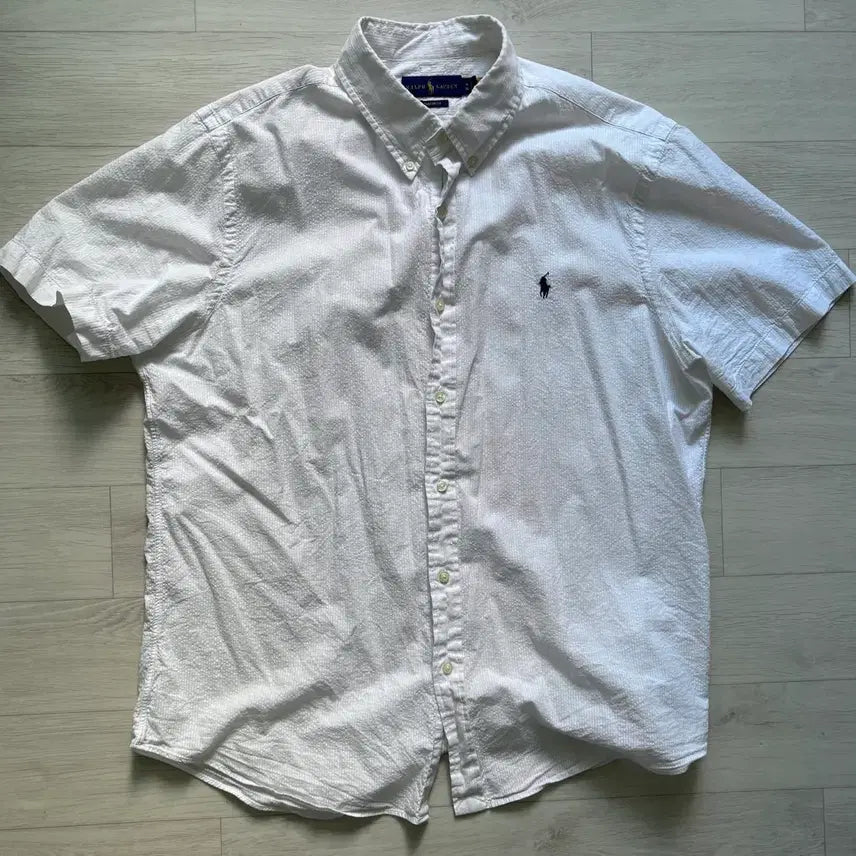 [BUNJANG] Polo Ralph Lauren Seersucker Short Sleeve Shirt XL / 폴로 시어서커 반팔 셔츠 팝니다-XL