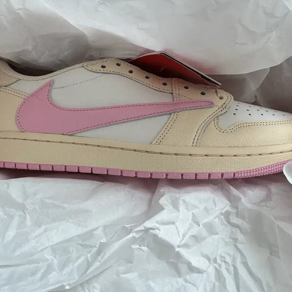 [BUNJANG] Air Jordan 1 Retro Low OG SP Travis Scott 'Mocha' Sneakers (US 9.5) / 조던1 트래비스 스캇 레트로 로우 OG SP 모슬린 샤이 핑크