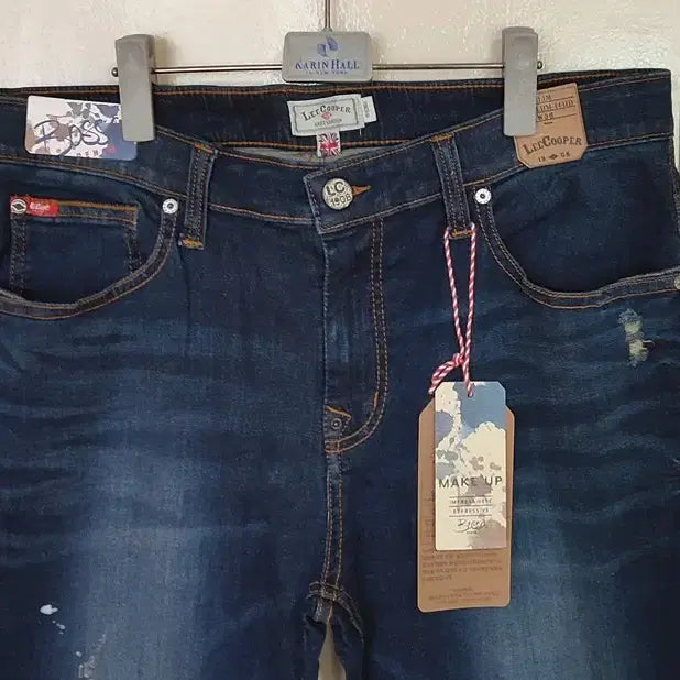 [BUNJANG] Premium Denim Men's Straight Fit Jeans - Summer Vintage Style / 프리미엄데님34 남성 스판 여름 빈티지 일자 사계절 청바지 새상품