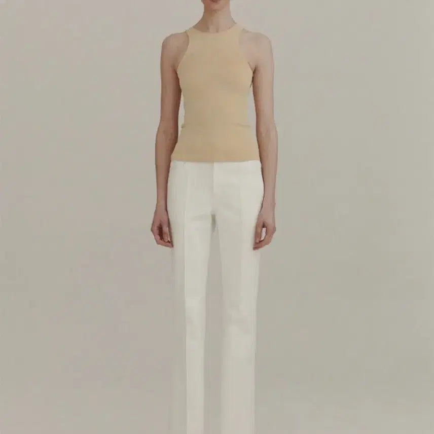 [BUNJANG] Back Open Knit Top (Beige) / 백 포인트 니트 탑(베이지)