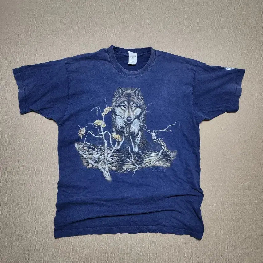 [BUNJANG] 1990s Fruit of the Loom Heavy Cotton Wolf Graphic T-Shirt / 90s Fruit of the Loom 울프 그래픽108