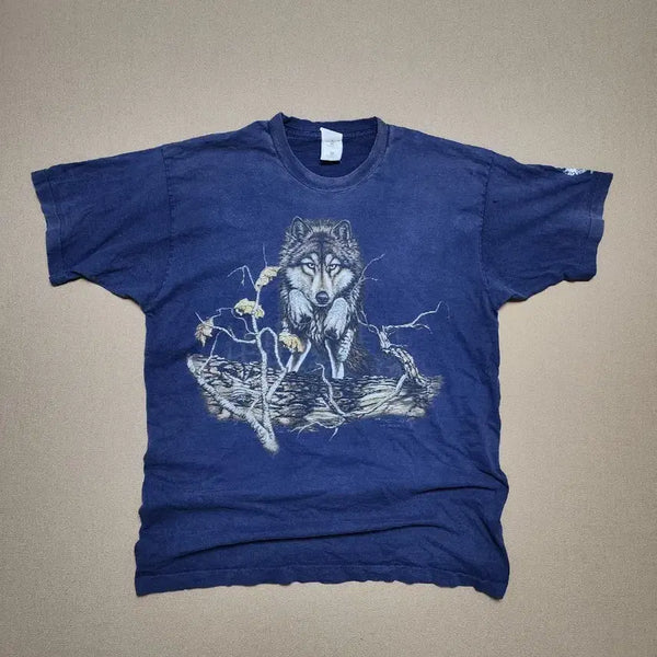 [BUNJANG] 1990s Fruit of the Loom Heavy Cotton Wolf Graphic T-Shirt / 90s Fruit of the Loom 울프 그래픽108