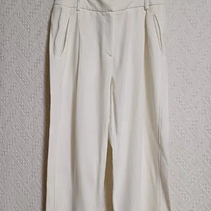 [BUNJANG] Valencia Semi Wide Pants / 발렌시아 아이보리 세미 와이드팬츠