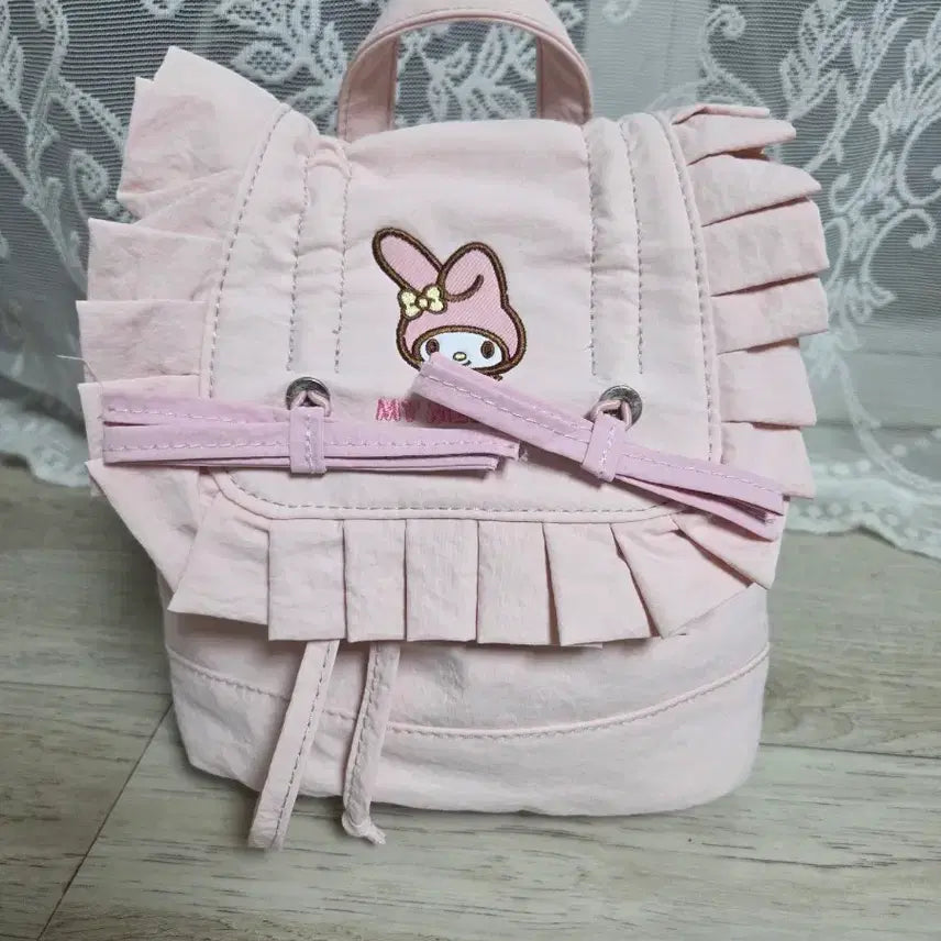 [BUNJANG] Sanrio My Melody Pink Frill Backpack / 마이멜로디 핑크색 프릴 백팩 가방