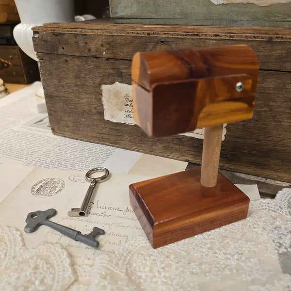 [BUNJANG] Vintage Wooden Stamp Roll Dispenser / 빈티지 우드 우표 롤 디스펜서