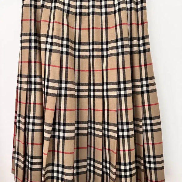 [BUNJANG] Burberry Nova Check Pleated Midi Skirt / [29] 버버리 노바체크 플리츠 미디 스커트