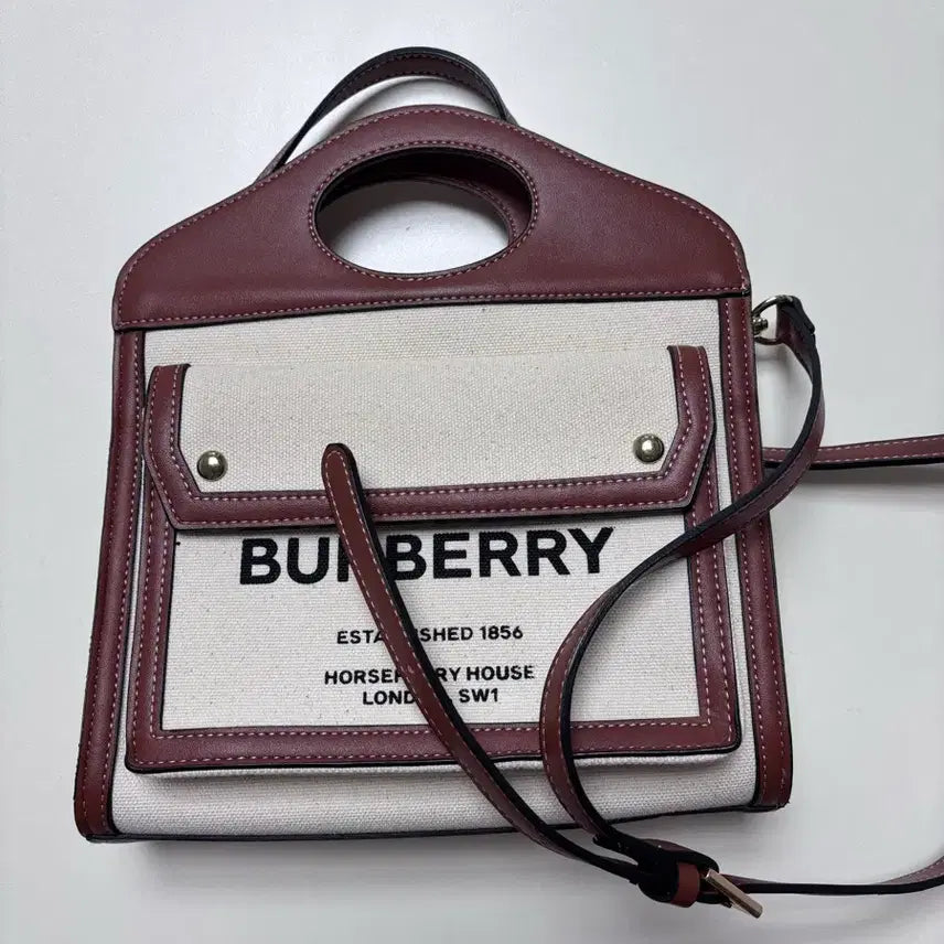 [BUNJANG] Burberry Style Shoulder Bag Canvas Leather / 버버리 st 가방