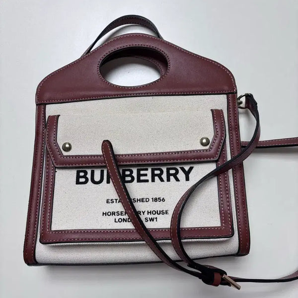 [BUNJANG] Burberry Style Shoulder Bag Canvas Leather / 버버리 st 가방