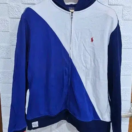 [BUNJANG] Polo Ralph Lauren Zip-Up Hoodie Blue/White L / 무배)폴로 랄프로렌 집업 후드 블루/화이트 L