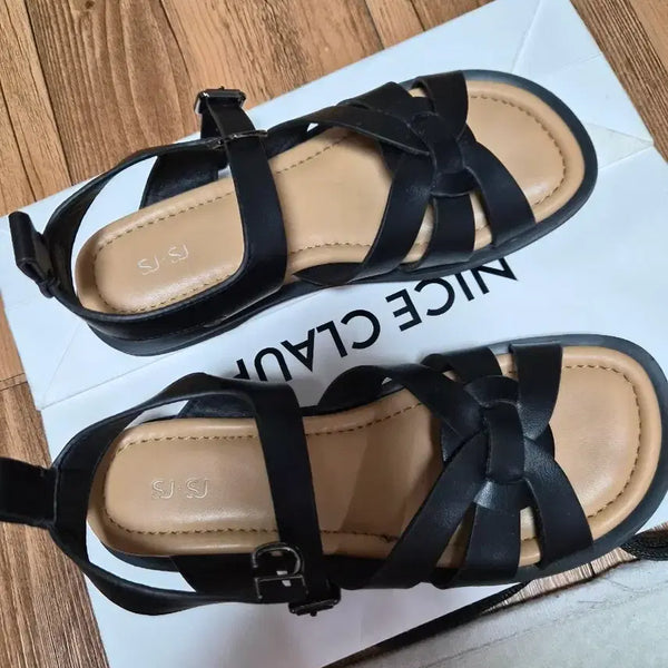 [BUNJANG] SJ Strap Sandals - Black, Size 245 / sj스트랩샌들245