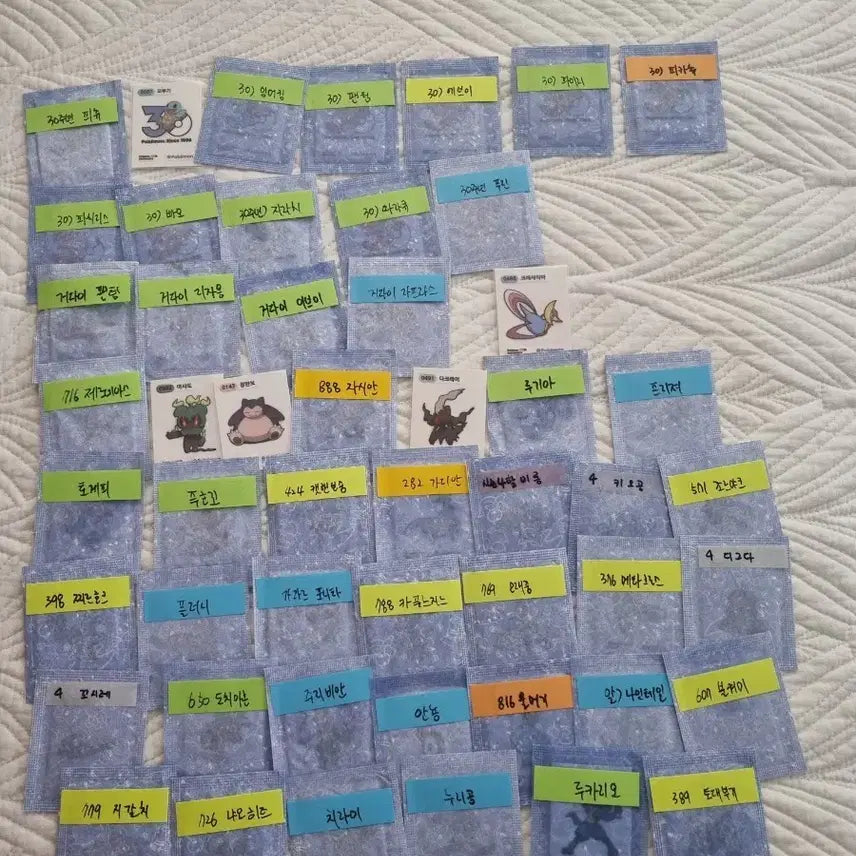 [BUNJANG] Pokemon 30th Anniversary Stickers Bundle Set / 포켓몬 띠부씰 30주년