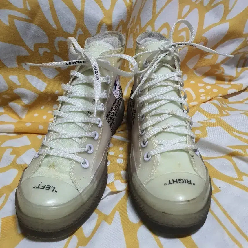 [BUNJANG] Off-White x Converse Run Star Hike Chuck Taylor All-Star "White" Sneakers (Size 255) / 오프화이트 컨버스 척테일러 런스타 255