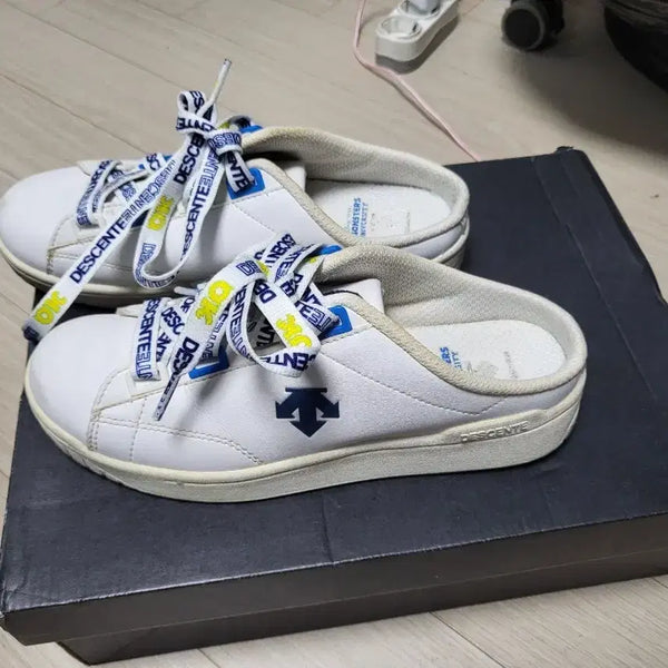 [BUNJANG] Descente White Mule Sneakers (240mm) / 데상트 흰색 뮬 스니커즈 240mm 상태매우좋음