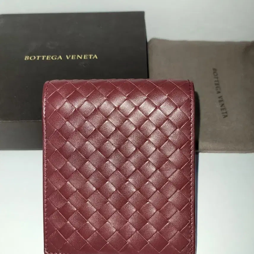 [BUNJANG] Bottega Veneta Intrecciato Bifold Wallet Burgundy / [S급/ 정품] 보테가 베네타 인트레치아토 반지갑 버건디