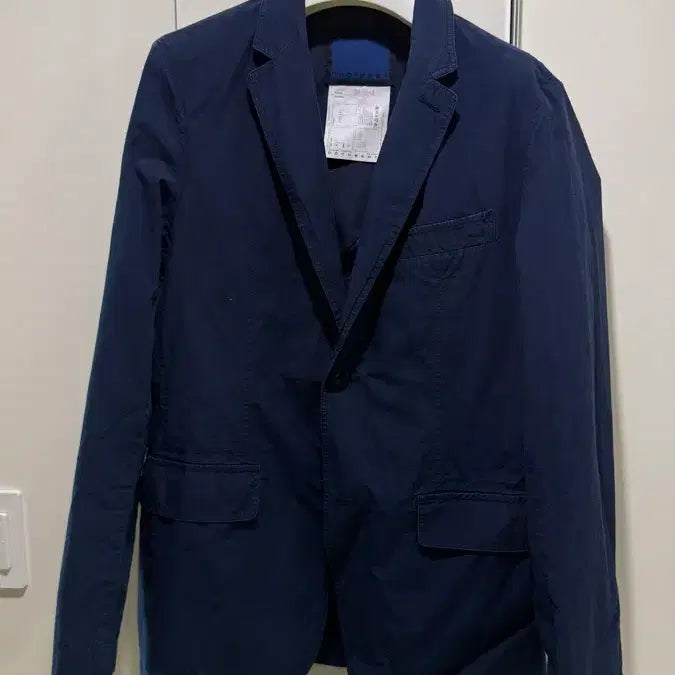 [BUNJANG] Document Thin Cotton Blazer Navy / 도큐먼트 얇은 코튼 블레이저 네이비
