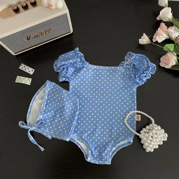 [BUNJANG] Baby Swimsuit Set with Hat / 아기수영복(새상품)사이즈6M/9M/12M/24M/3T