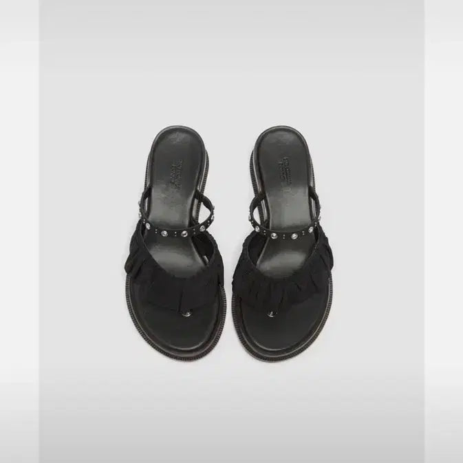 [BUNJANG] SCOMMAGONY Ruffle Jewel Flip Flops Sandals 250 / 신상, 당배) 슈콤마보니 러플 쥬얼리 플립플랍 쪼리 250