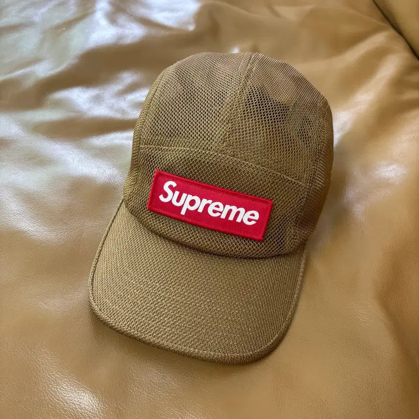 [BUNJANG] Supreme Mesh Cordura Camp Cap Sand 23SS / 슈프림 캠프캡 모자 박스로고 메쉬 코듀라 샌드 23SS