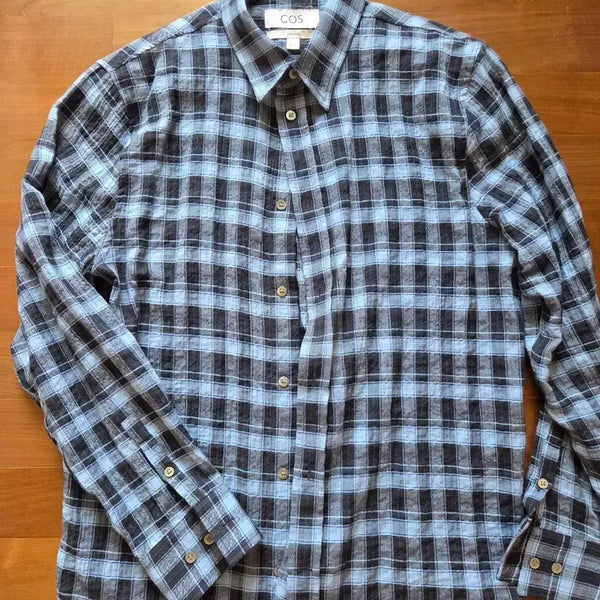 [BUNJANG] COS Relaxed Fit Checkered Shirt - Size S / COS 릴렉스핏 체크 셔츠 S