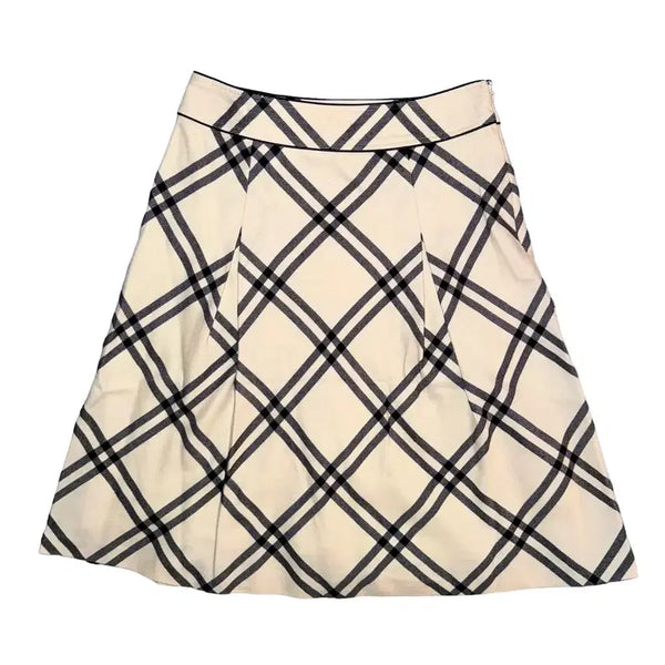 [BUNJANG] Pure New Wool Check Skirt / 울 체크 스커트 버버리맛 일본 빈티지 라떼갸루