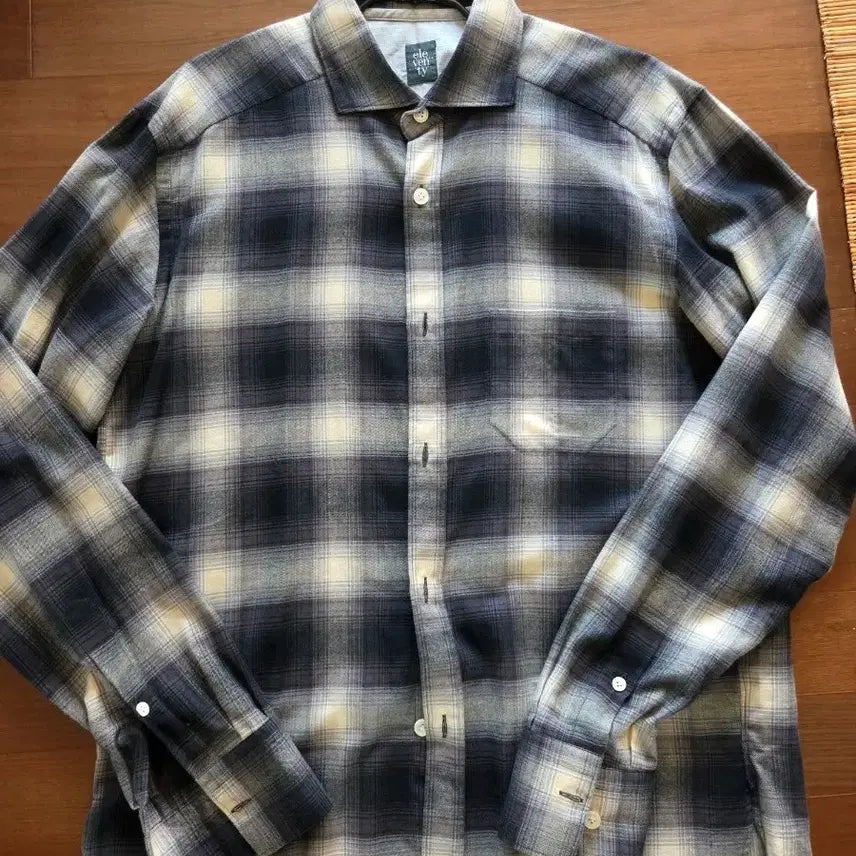 [BUNJANG] Eleventy Ombre Check Shirt Made in Italy / Eleventy 옴브레 체크셔츠 made in italy