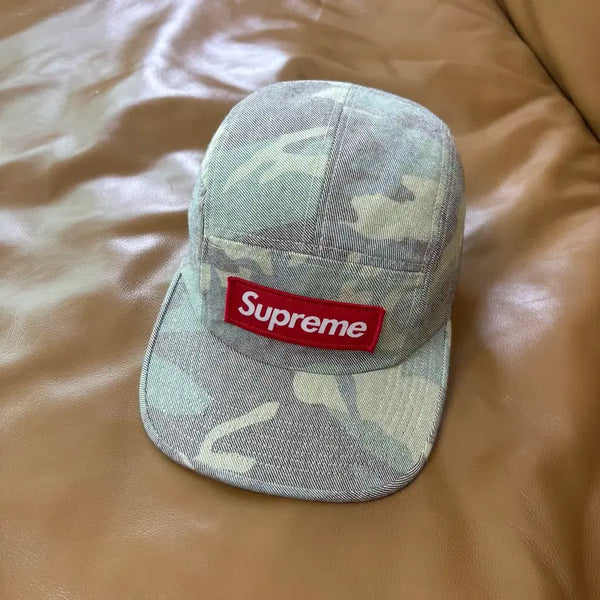 [BUNJANG] Supreme Washed Camo Box Logo Camp Cap / 슈프림 캠프캡 모자 박스로고 워시드 카모