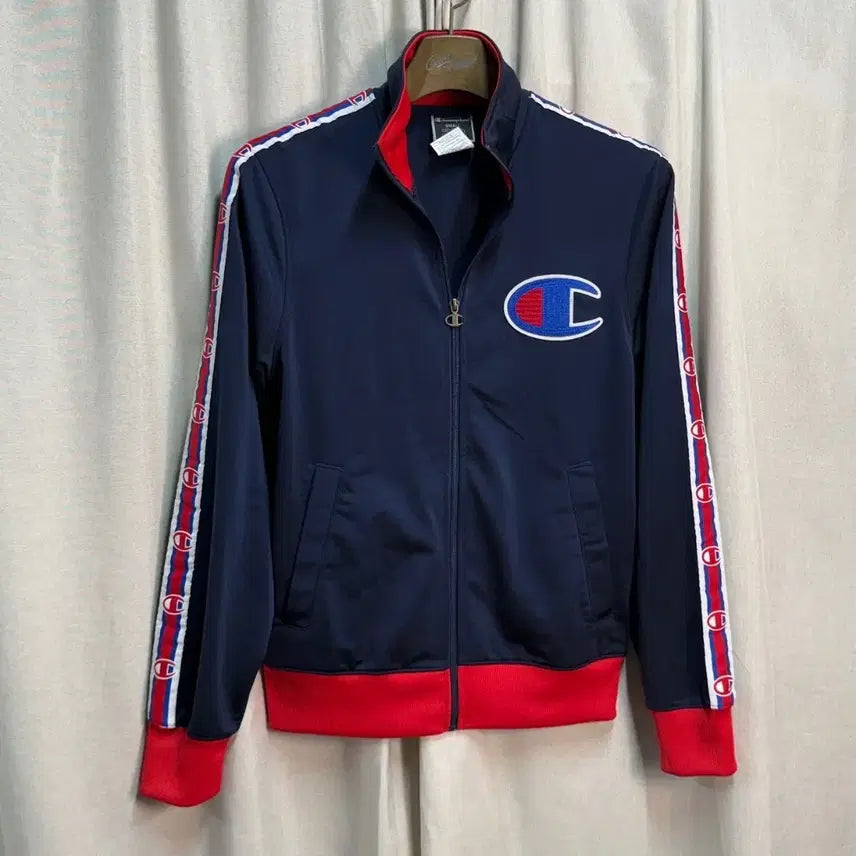 [BUNJANG] Champion Side Tape Track Top Jersey Zip-Up (Size 95) / 95 챔피온 사이드 테이프라인 트랙탑 져지 집업