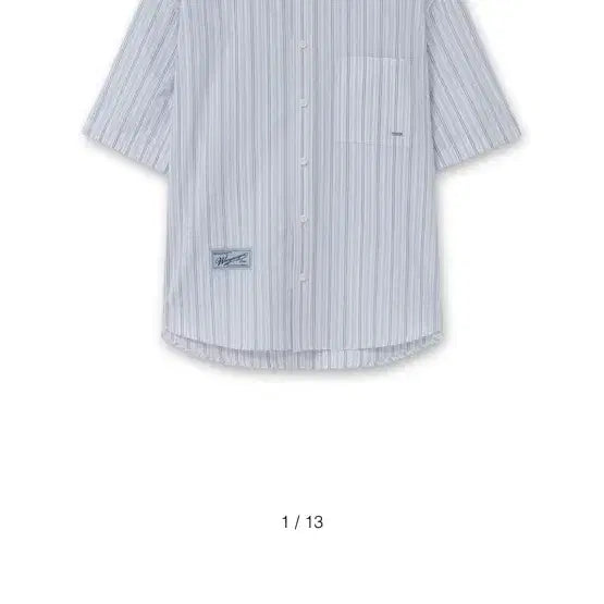 [BUNJANG] Wooyoungmi 26SS Blue Stripe Seersucker Short-Sleeve Shirt / 우영미 26SS 블루 스트라이프 시어서커 반팔셔츠