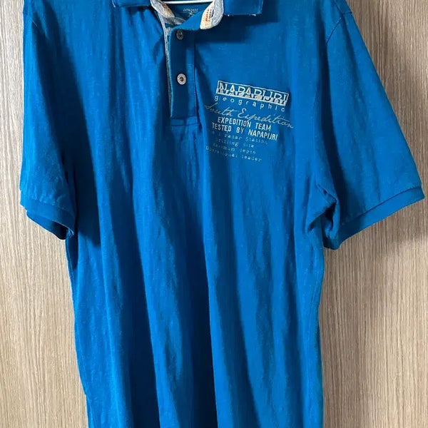 [BUNJANG] Napa Piri Men's Short-Sleeve Polo Shirt Teal Size 100 / 나파피리 남성 반팔 카라티 청록색 100