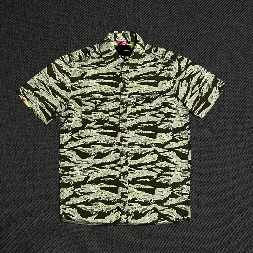 [BUNJANG] Hurley Camo Pattern Short Sleeve Shirt M / [M] Hurley 헐리 카모 패턴 반팔 셔츠