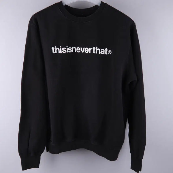 [BUNJANG] Thisisneverthat Crewneck Sweatshirt Black (M) / 디스이즈네버댓 크루넥 맨투맨 블랙 (M) 5107