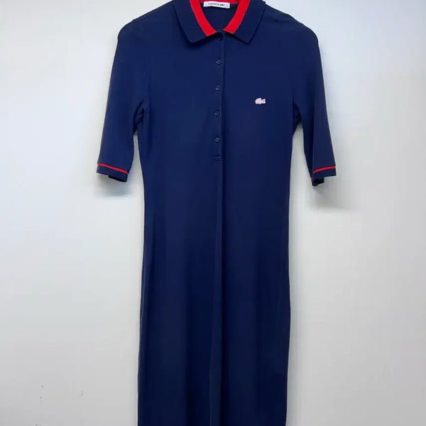[BUNJANG] Lacoste Women's Navy Collar Dress Size S / 여성 라코스테 카라 원피스 네이비 s