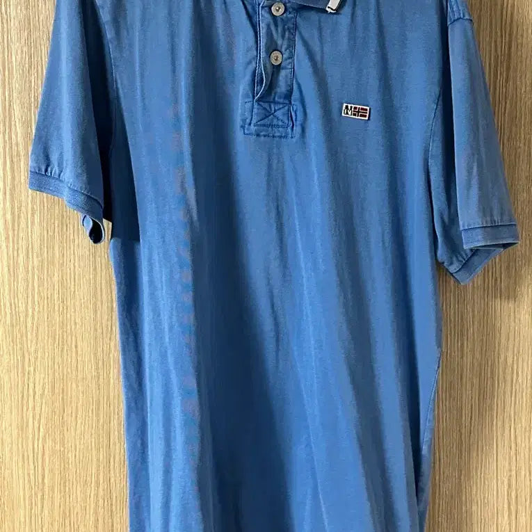 [BUNJANG] Napapijri Geographic Polo T-Shirt Blue Size 100 / 나파피리 폴로 반팔티 블루 100