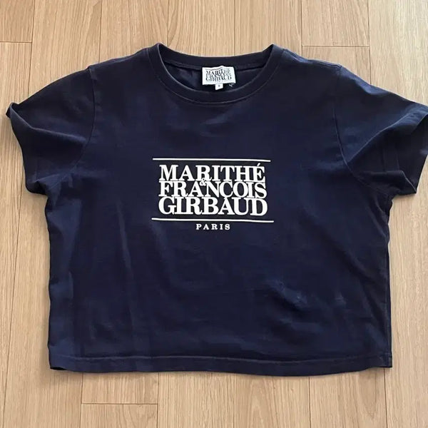 [BUNJANG] Marithe France Cropped Short Sleeve T-Shirt / 마리떼 크롭 반팔