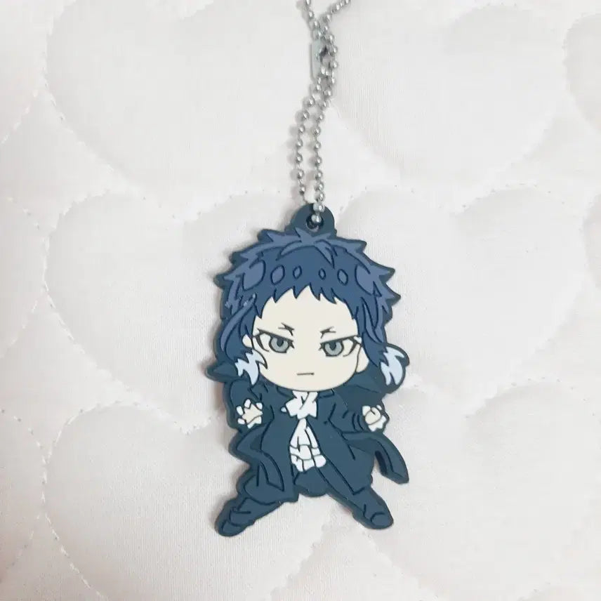 [BUNJANG] Bungo Stray Dogs Akutagawa Gacha Rubber Strap Keychain / 문호스트레이독스 문스독 아쿠타가와 가챠 러버스트랩 키링