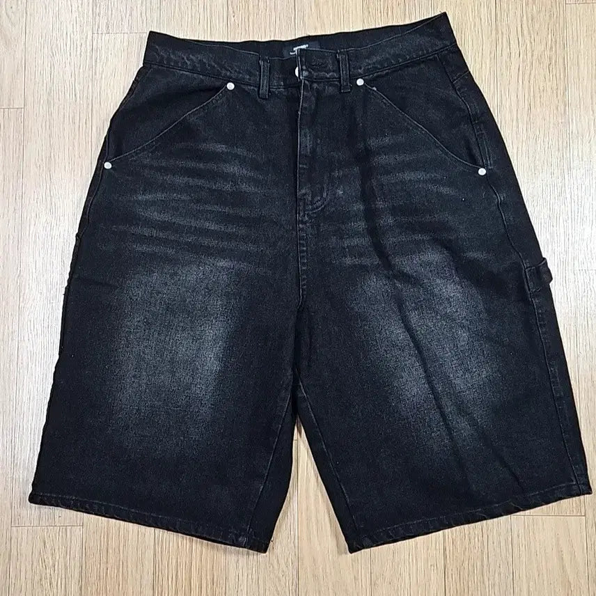 [BUNJANG] KANEITEI Black Washed Denim Shorts / 카네이테이 블랙 워싱 데님 반바지